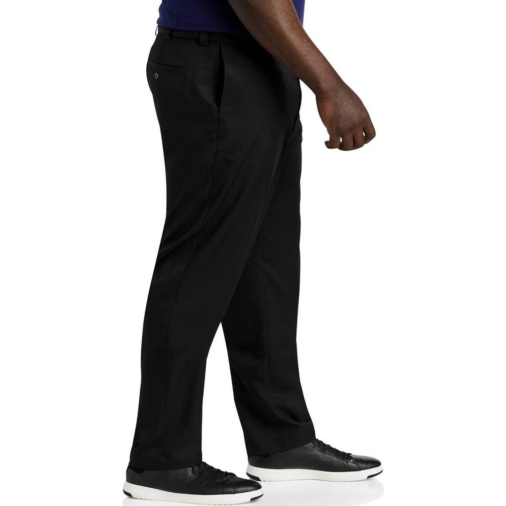 Lot of 2 Oak Hill Easy Stretch Black‎ Flat Front Dress Pants - 44x29.5